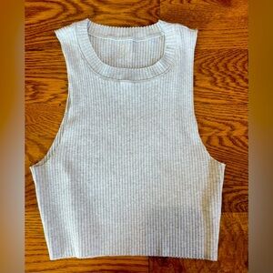 Aerie Ribbed Gray Crop Top